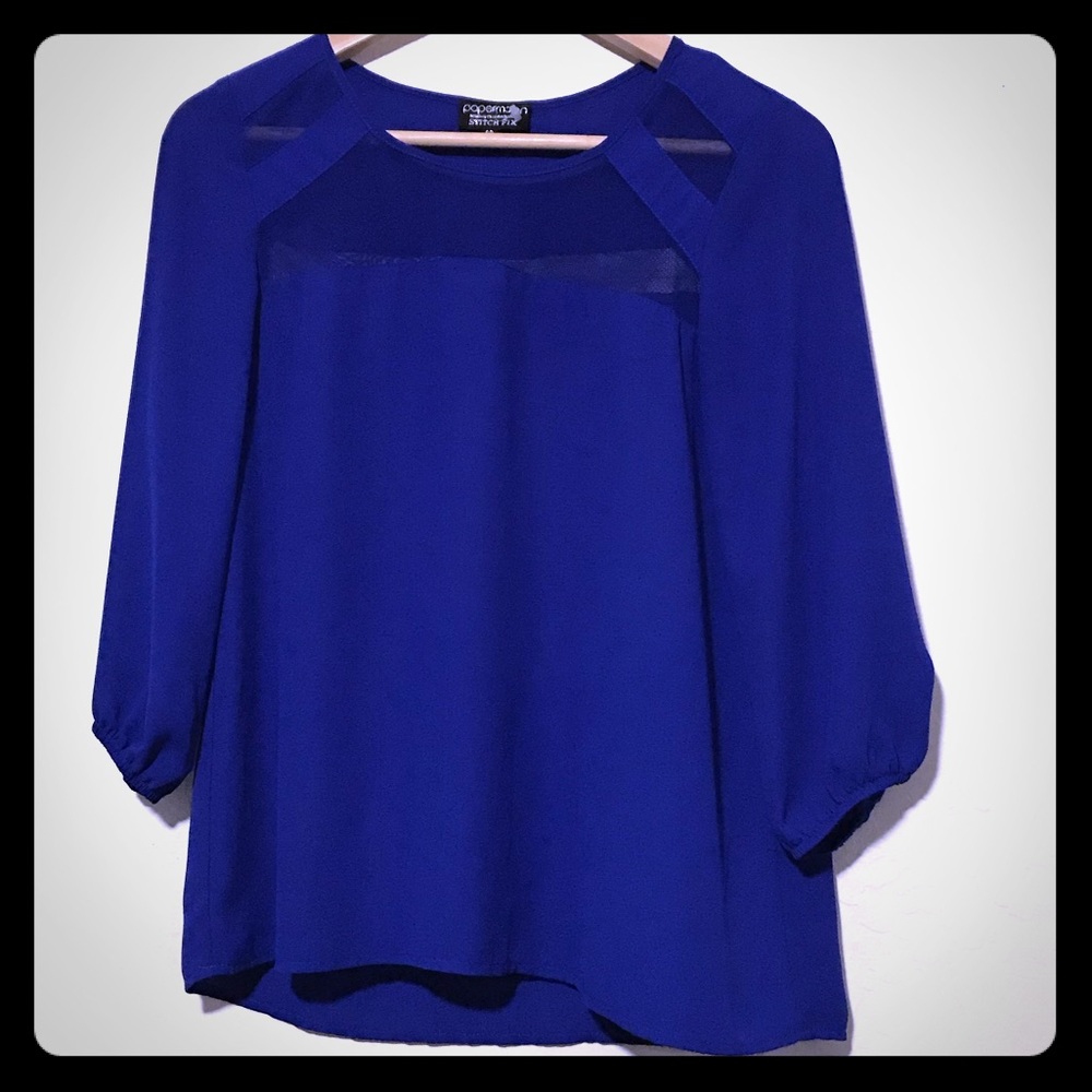 Royal blue blouse